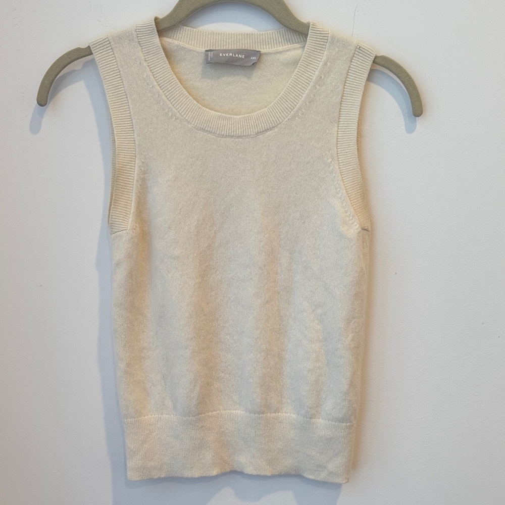 Everlane cashmere Ivory Sleeveless Knit Top